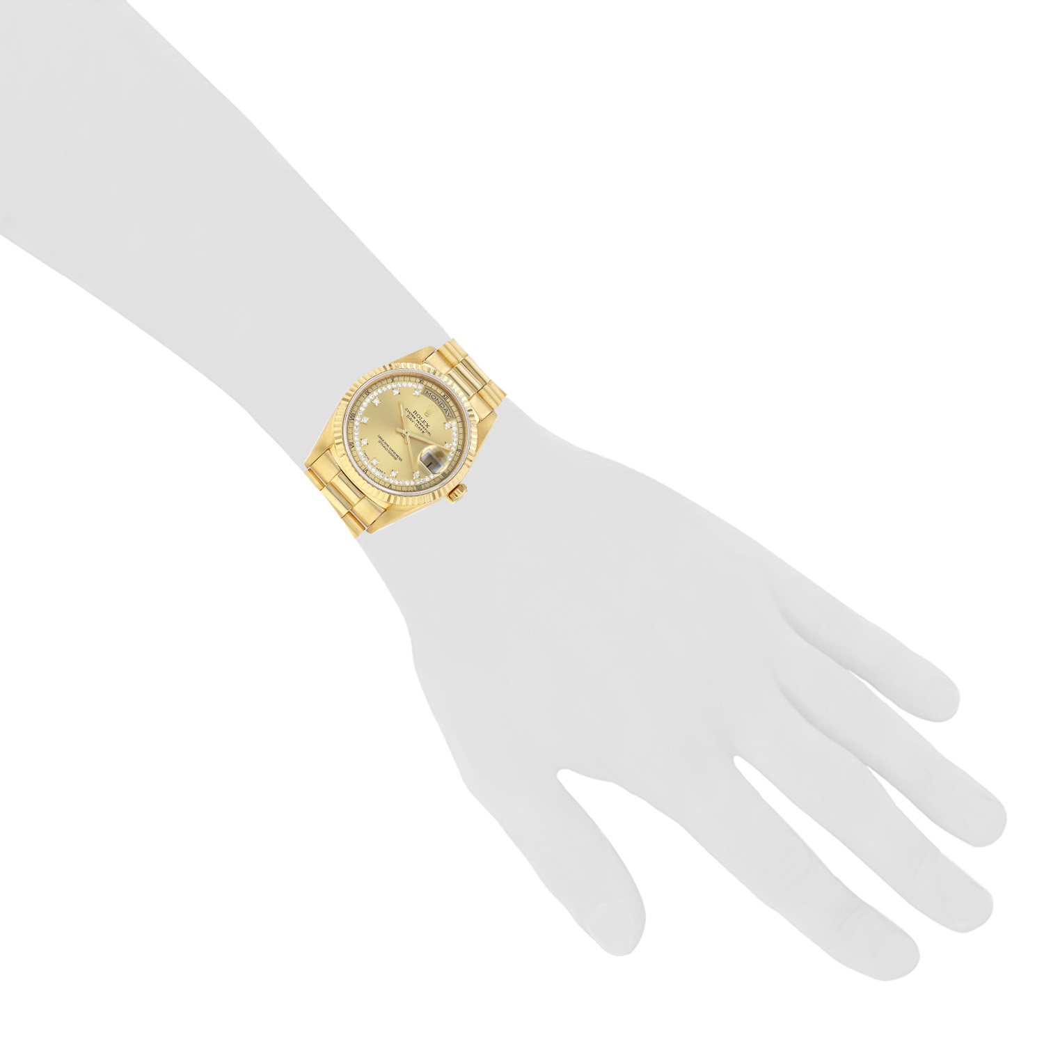 Reloj Rolex Day-Date de oro amarillo Ref: Rolex - 18238  Circa 1995 - Detail D1