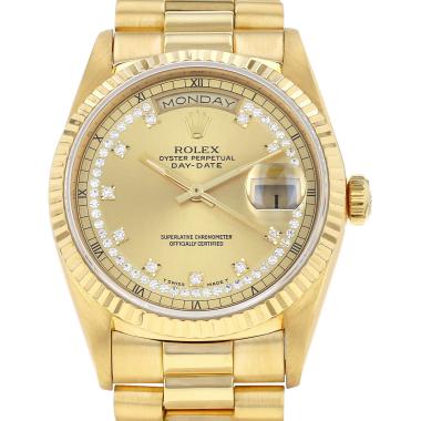 Montre Rolex Day-Date en or jaune Ref: Rolex - 18238  Vers 1995