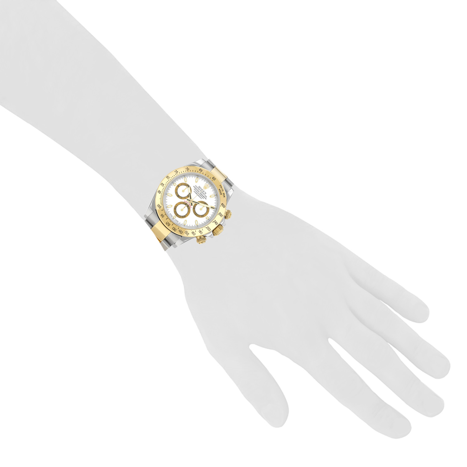 Rolex Daytona Automatique  in gold and stainless steel Ref: Rolex - 116523  Circa 2002 - Detail D1