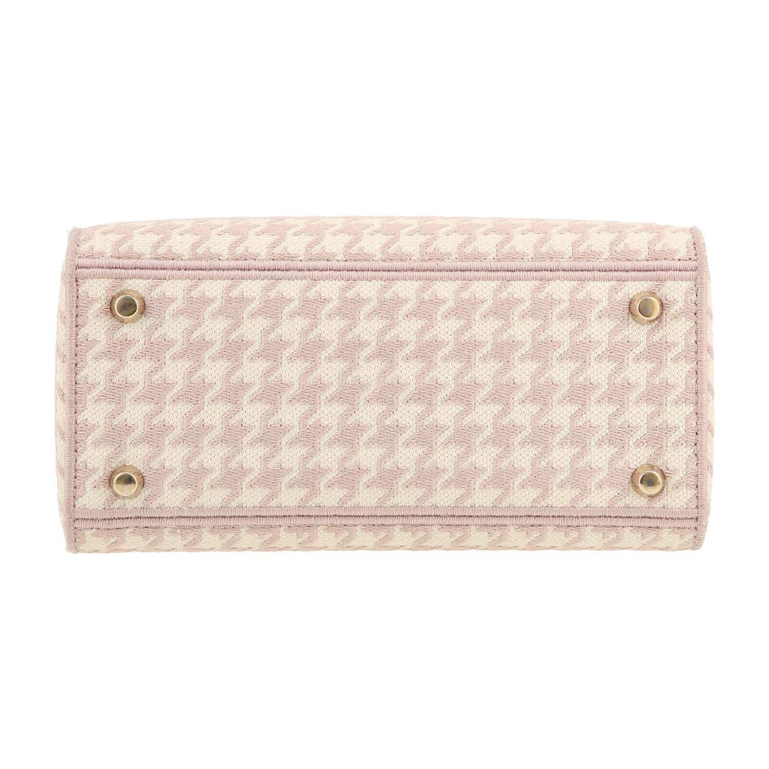 Sac à main Dior  Lady D-Lite en toile rose et beige - Detail D1