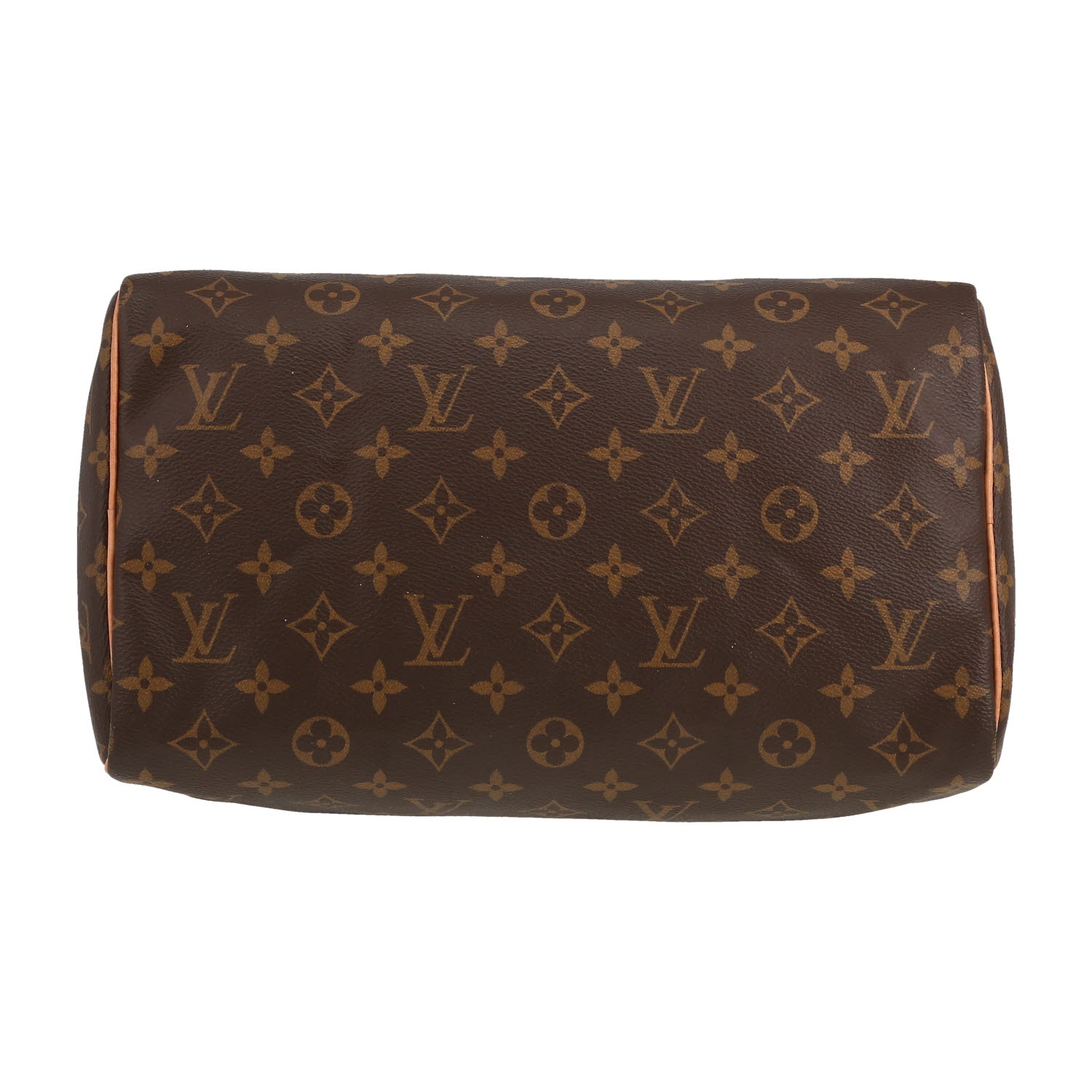 Louis Vuitton  Speedy 30 handbag  in brown monogram canvas  and natural leather - Detail D1