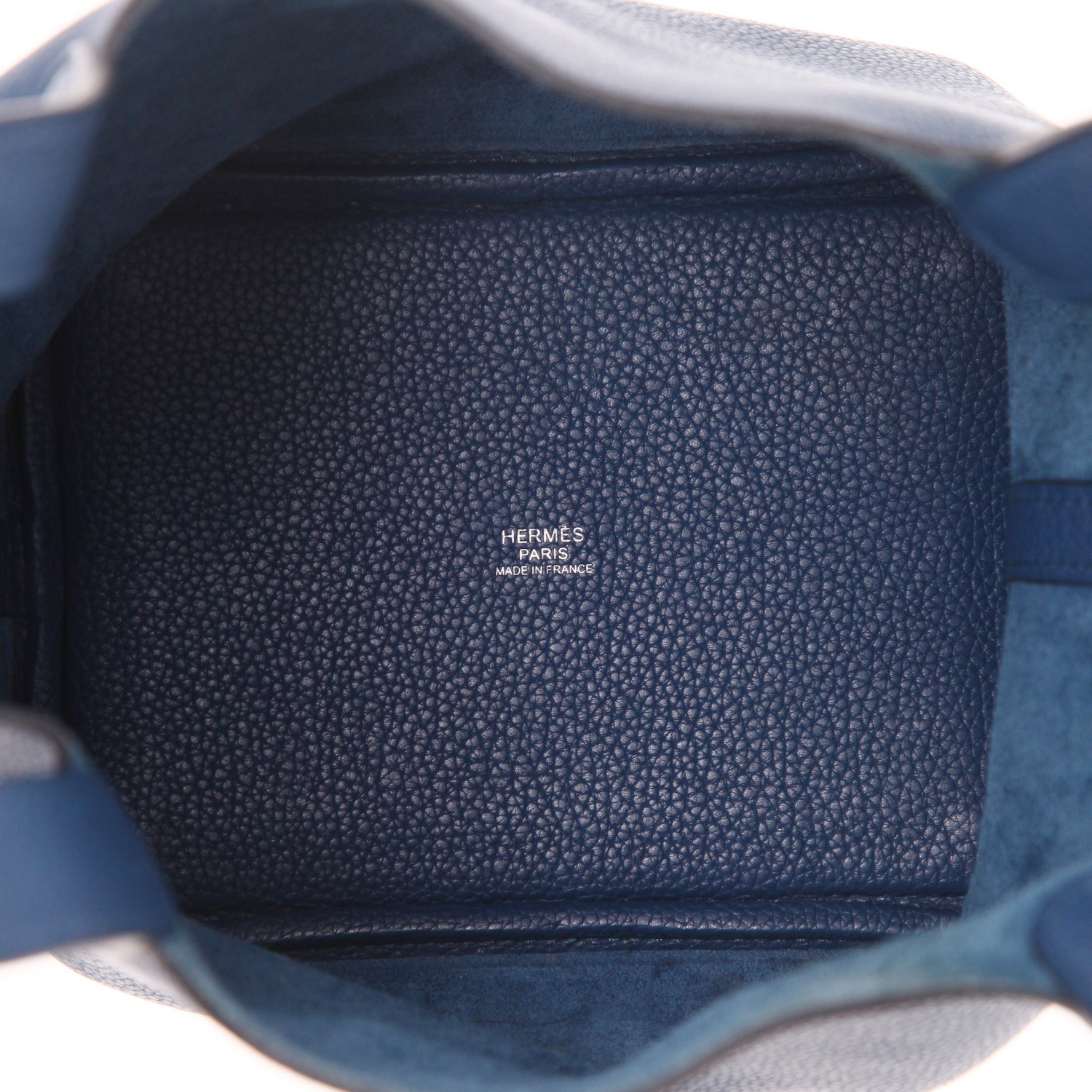 Sac à main Hermès  Picotin 22 cm en cuir taurillon clémence bleu - Detail D3