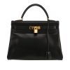 Hermès  Kelly 32 cm handbag  in black box leather - 360 thumbnail