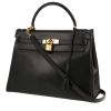 Bolso de mano Hermès  Kelly 32 cm en cuero box negro - 00pp thumbnail