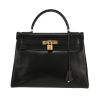 Hermès  Kelly 32 cm handbag  in black box leather - 360 thumbnail