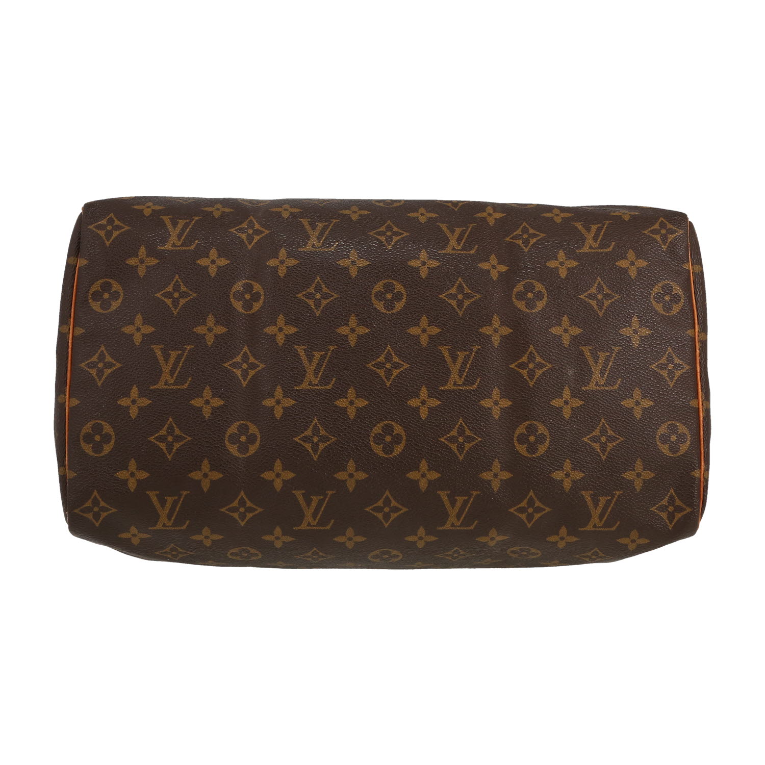 Borsa Louis Vuitton  Speedy 35 in tela monogram marrone e pelle naturale - Detail D1