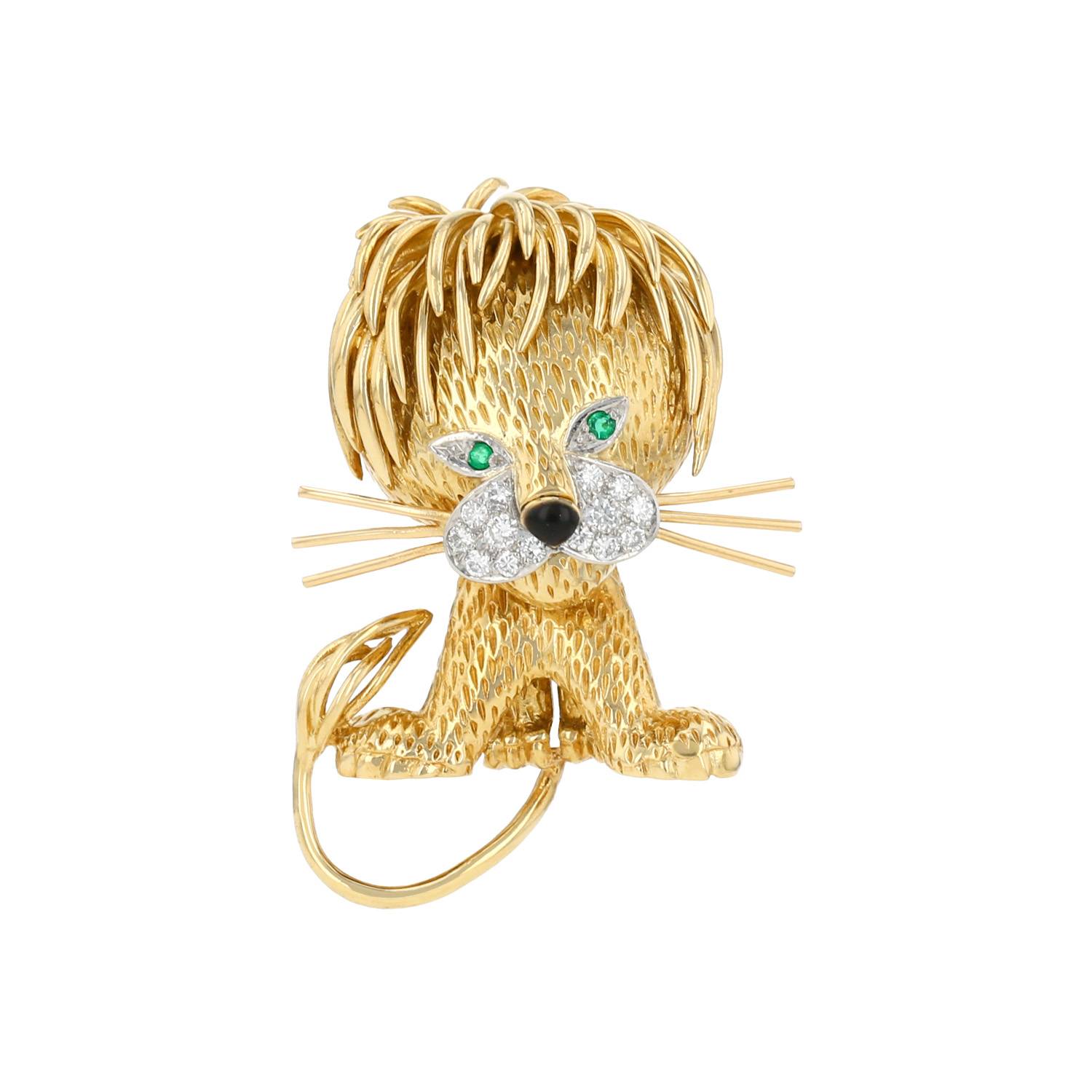 Van Cleef & Arpels Lion Ebouriffé Brooch 409939 | Collector Square