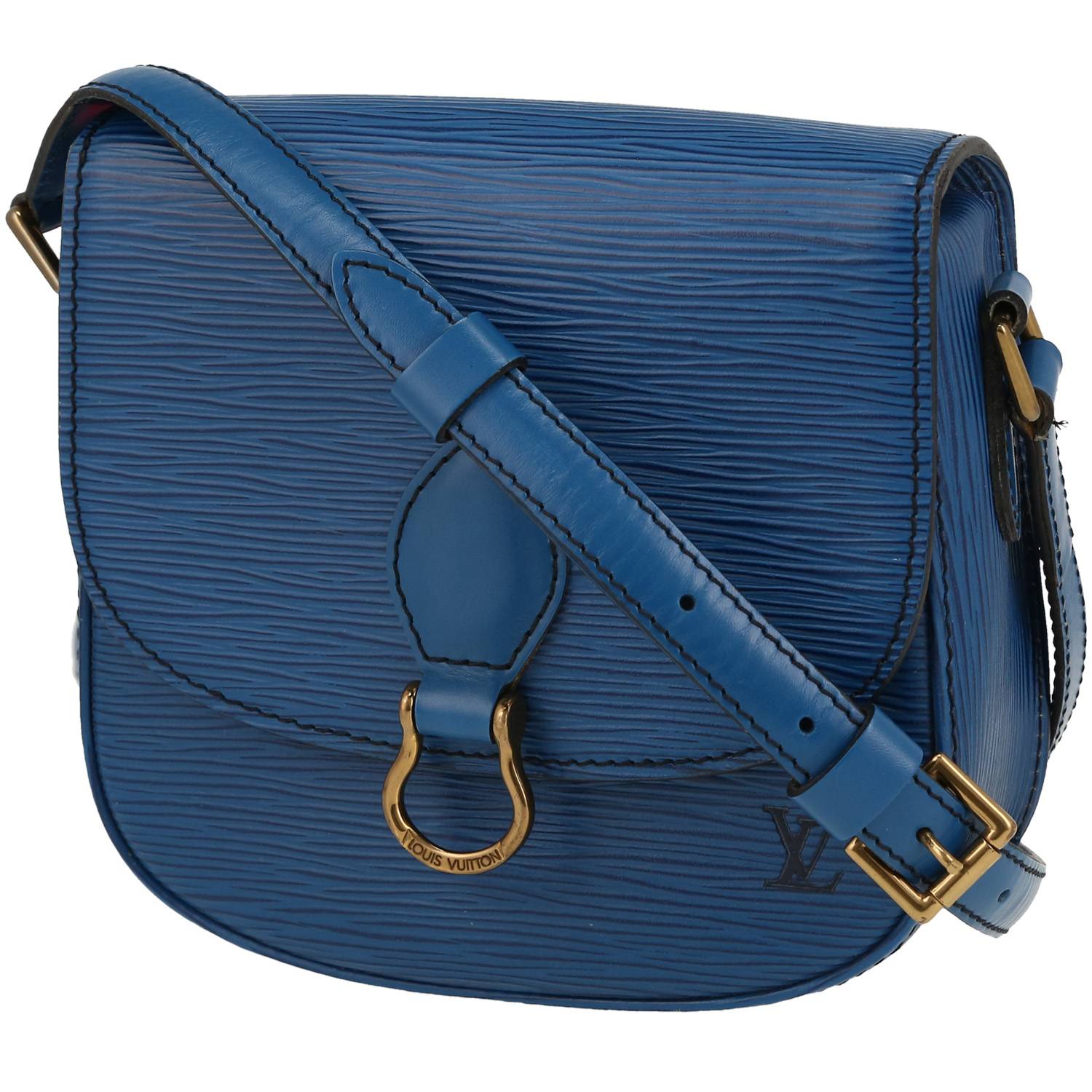 Saint Cloud Shoulder Bag In Blue Epi Leather