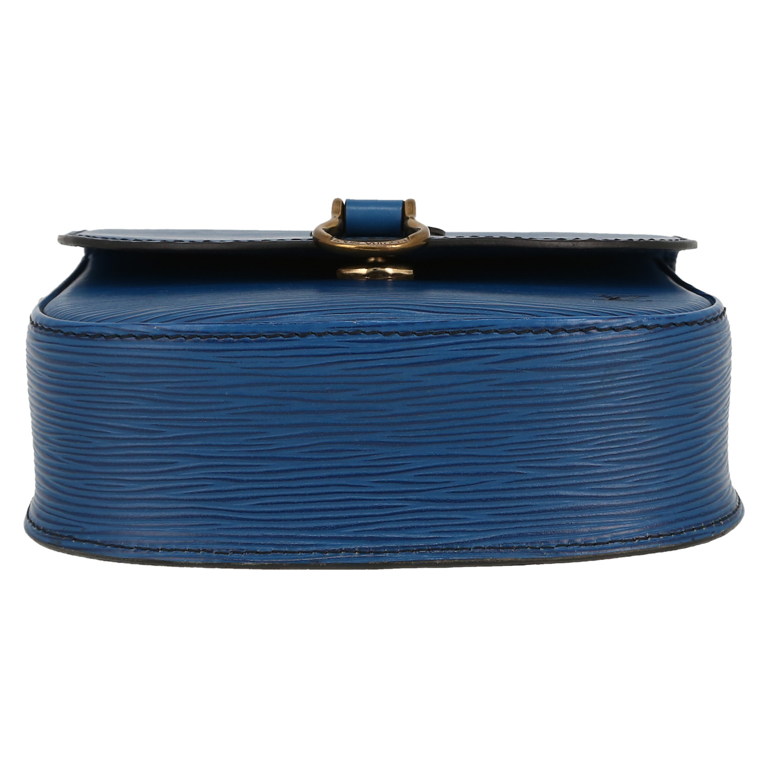 Sac bandoulière Louis Vuitton  Saint Cloud en cuir épi bleu - Detail D1