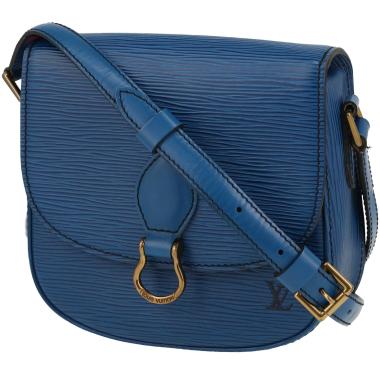 Borsa a tracolla Louis Vuitton  Saint Cloud in pelle Epi blu