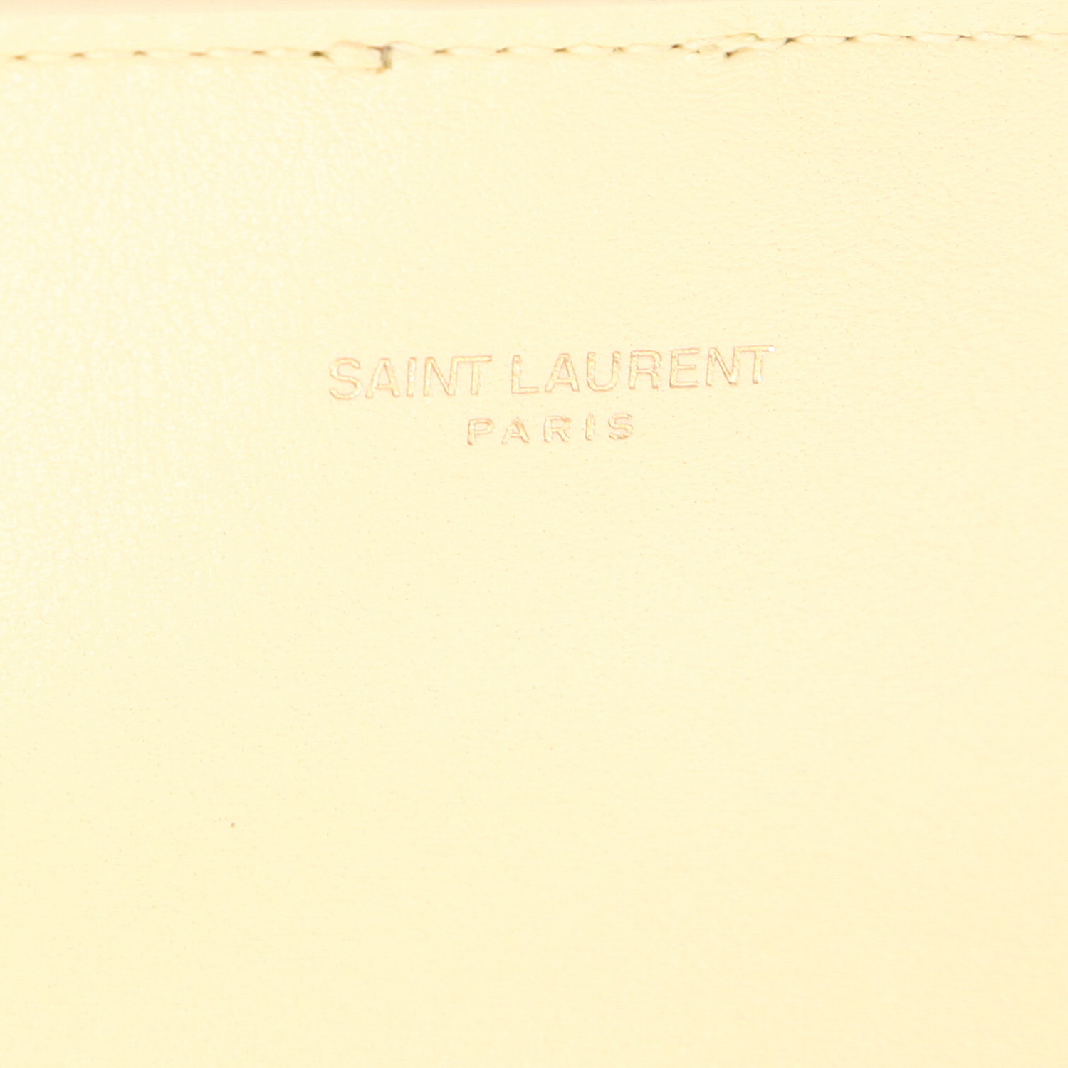 Saint Laurent  Besace Messenger shoulder bag  in beige monogram patent leather  and brown leather - Detail D2
