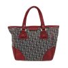 Dior   handbag  in grey logo canvas  and red leather - 360 thumbnail