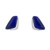 Tasaki  earrings in white gold, lapis-lazuli and diamonds - 360 thumbnail