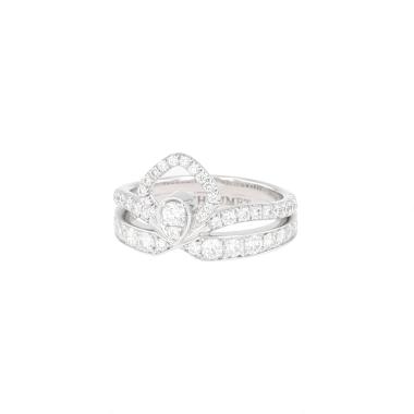 Sortija Chaumet Joséphine Éclat Floral de oro blanco y diamantes