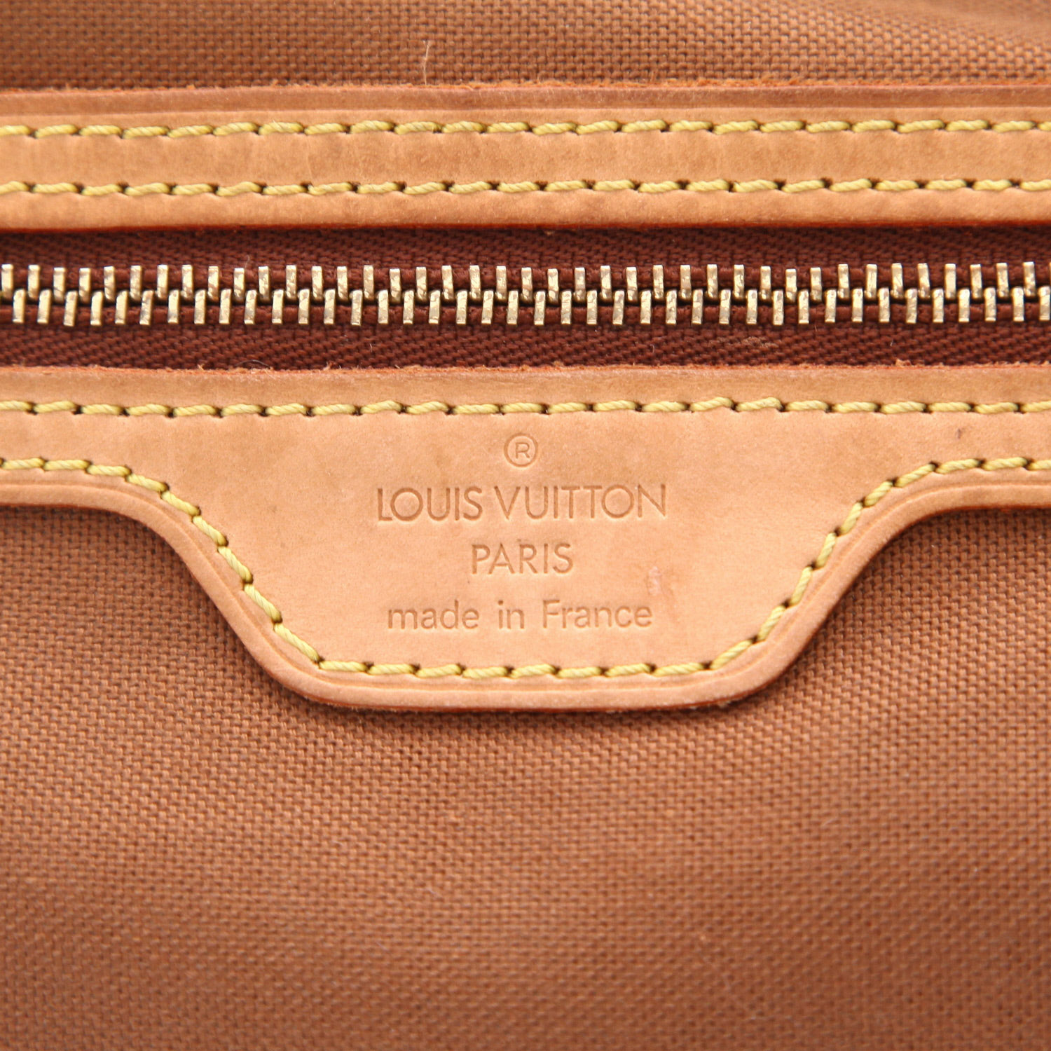 Borsa Louis Vuitton  Looping in tela monogram marrone e pelle naturale - Detail D2