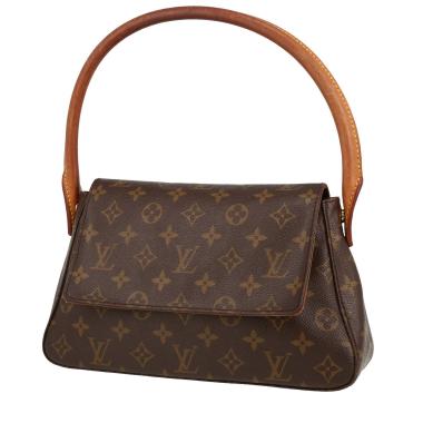 Borsa Louis Vuitton  Looping in tela monogram marrone e pelle naturale