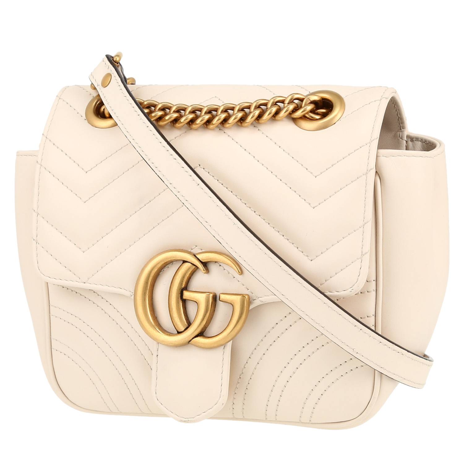 GG Marmont Small Model Shoulder Bag In Quilted Leather