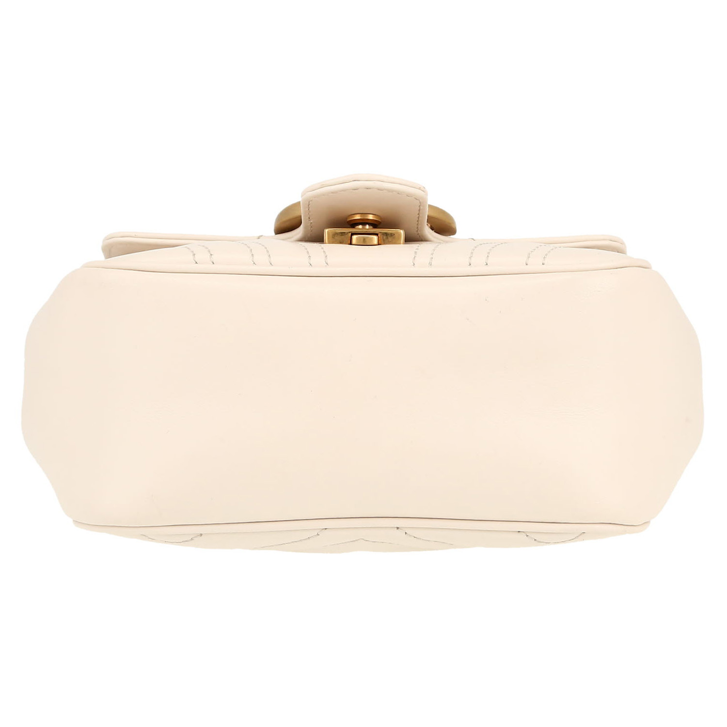 Borsa a tracolla Gucci  GG Marmont modello piccolo  in pelle trapuntata beige - Detail D1