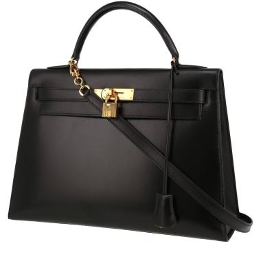 Borsa Hermès  Kelly 32 cm in pelle box nera