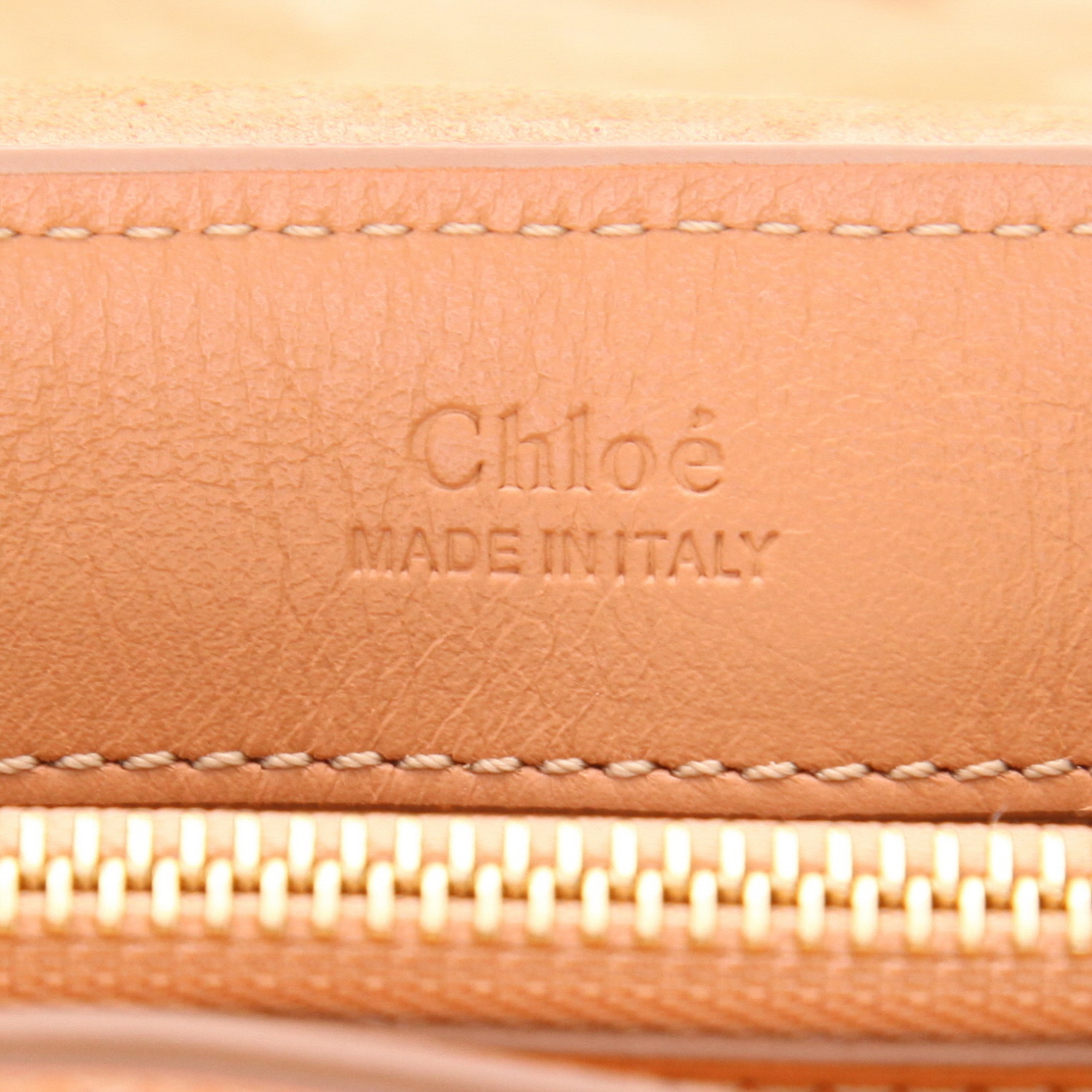 Chloé  Faye shoulder bag  in pink leather - Detail D2