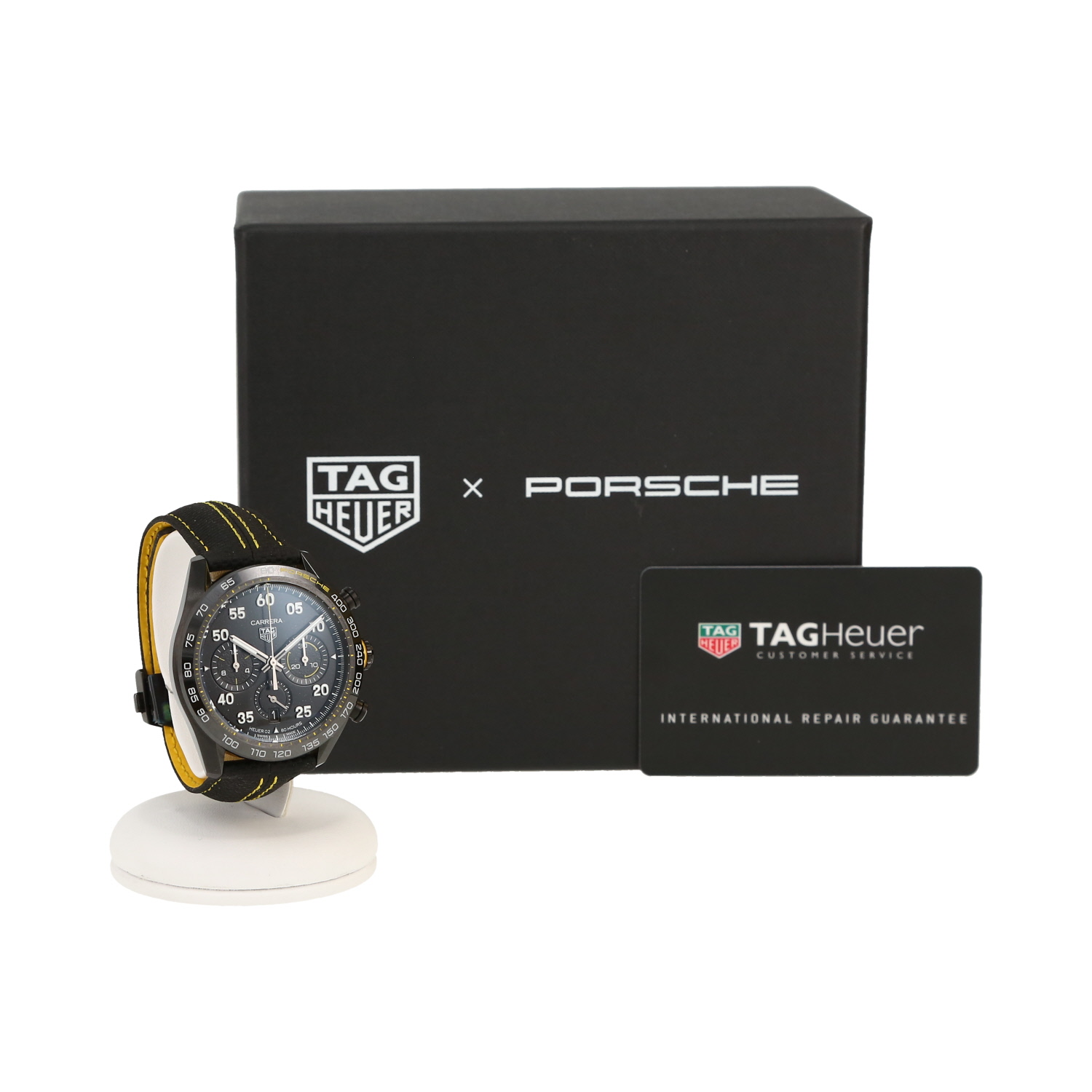 Orologio TAG Heuer Carrera Automatic Chronograph x Porsche, limited edition  in ceramica nera e acciaio Ref: TAG Heuer - CBN2A1H  Circa 2022 - Detail D2