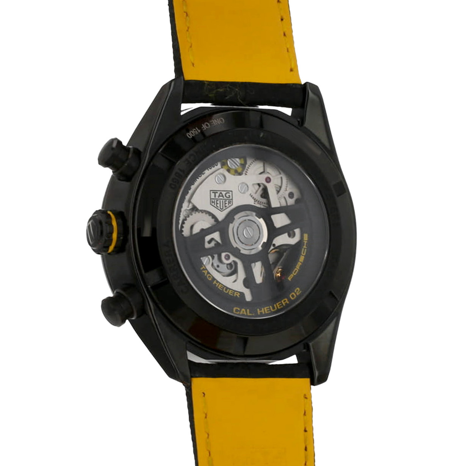 Montre TAG Heuer Carrera Chronograph x Porsche, édition limitée, en céramique noire et acier Ref: CBN2A1H  Vers 2022 - Detail D3