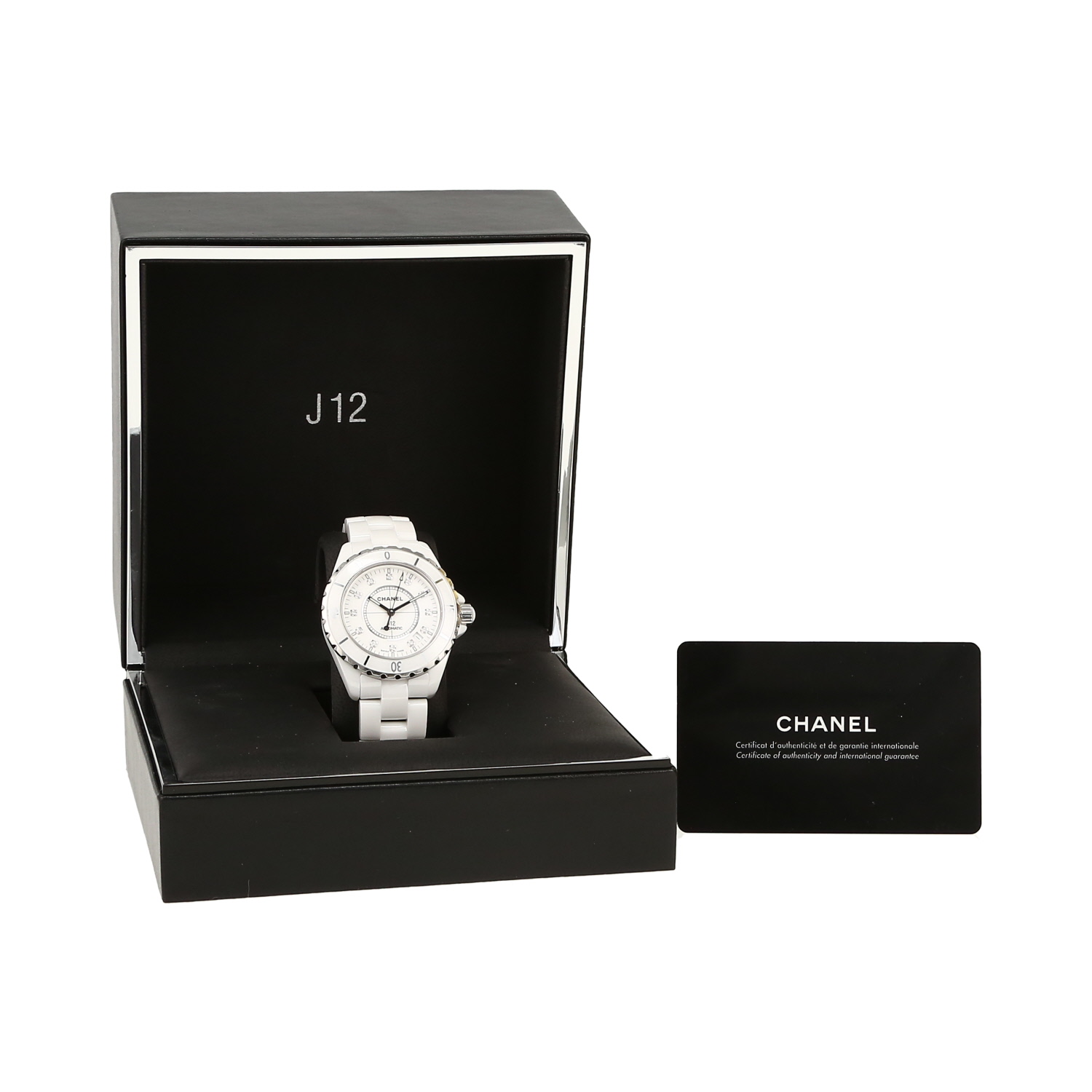 Chanel J12 Joaillerie  in ceramic white and stainless steel Ref: Chanel - H1629  Circa 2007