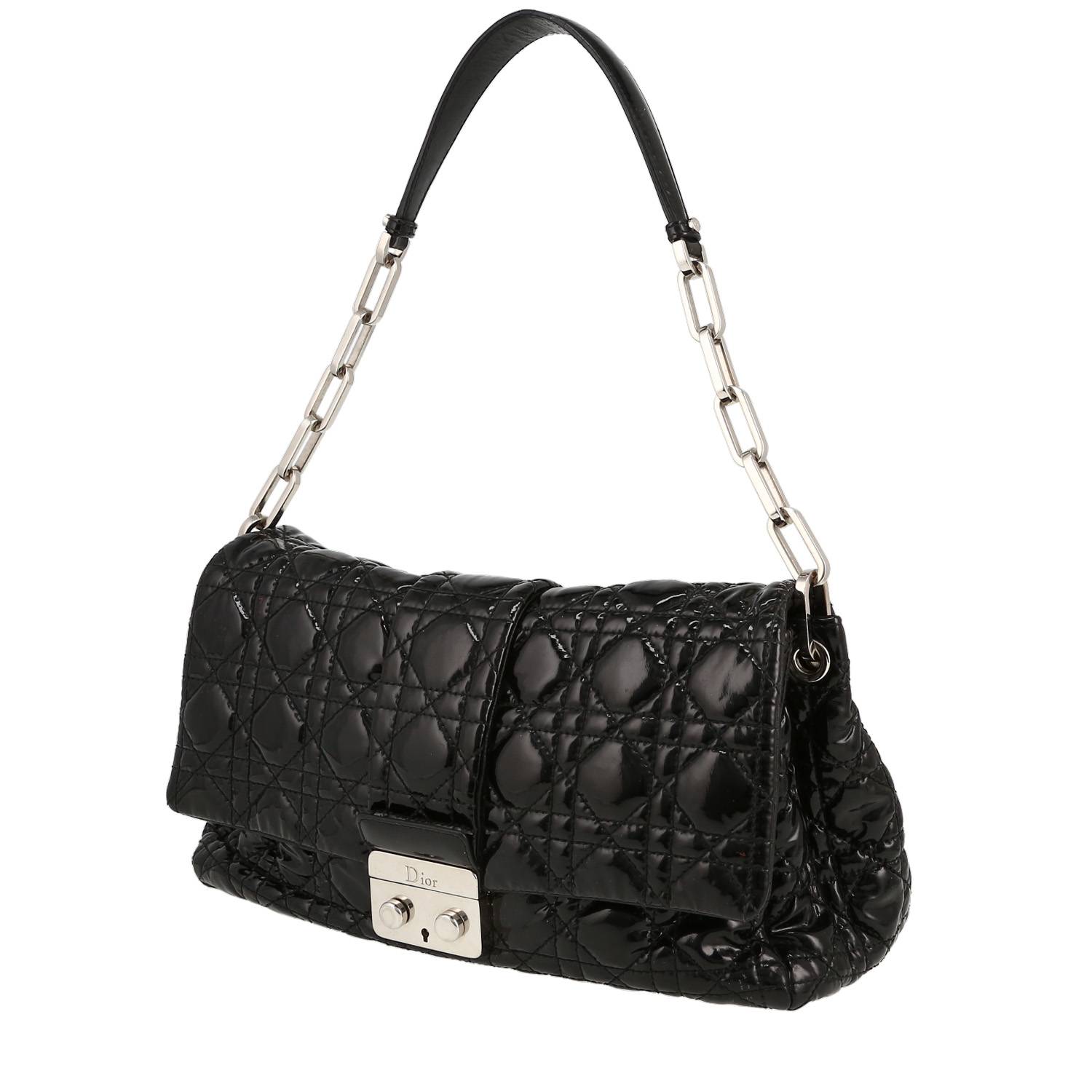 Promenade Handbag In Black Patent Leather
