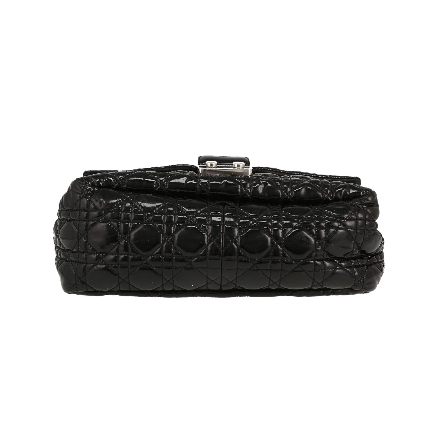 Dior  Promenade handbag  in black patent leather - Detail D1