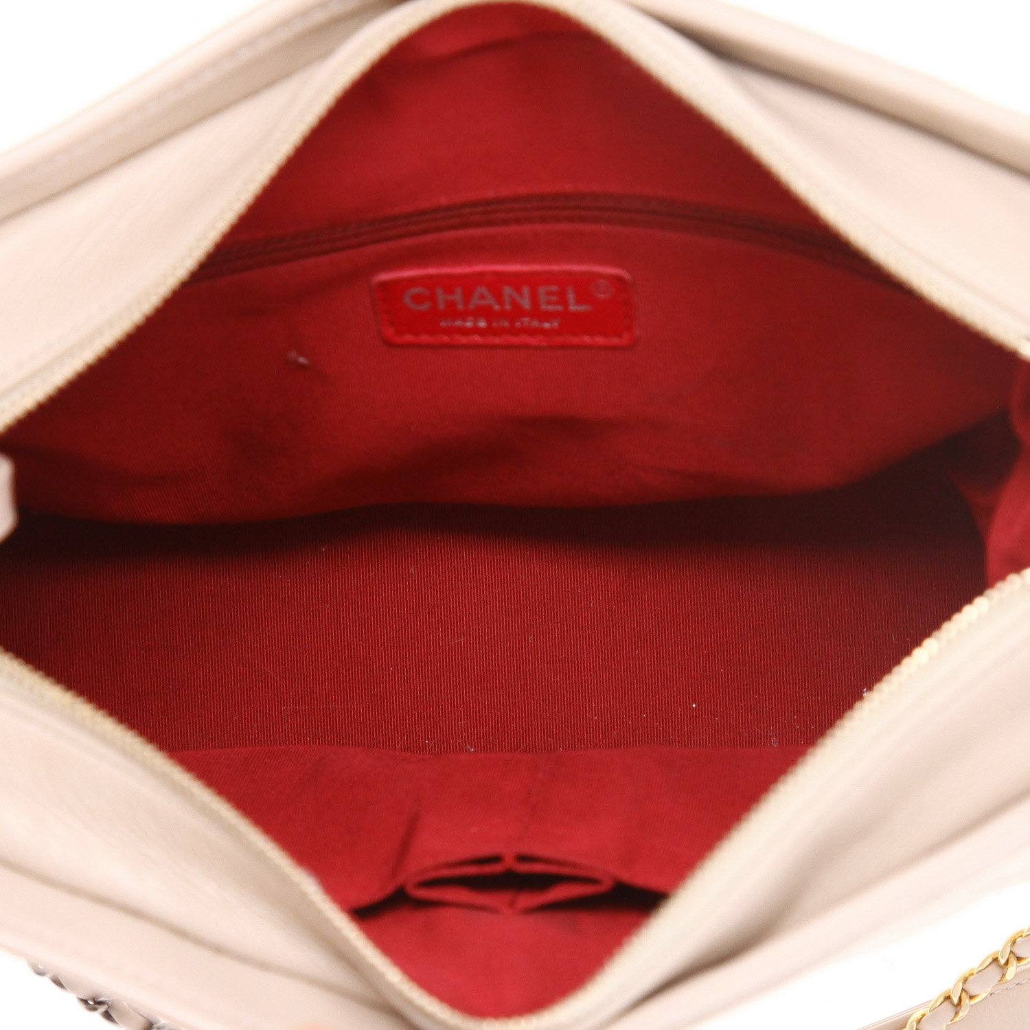 Borsa a tracolla Chanel  Gabrielle  modello medio  in pelle trapuntata beige - Detail D3