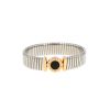 Bulgari Bulgari Bulgari bracelet in pink gold, stainless steel and onyx - 360 thumbnail