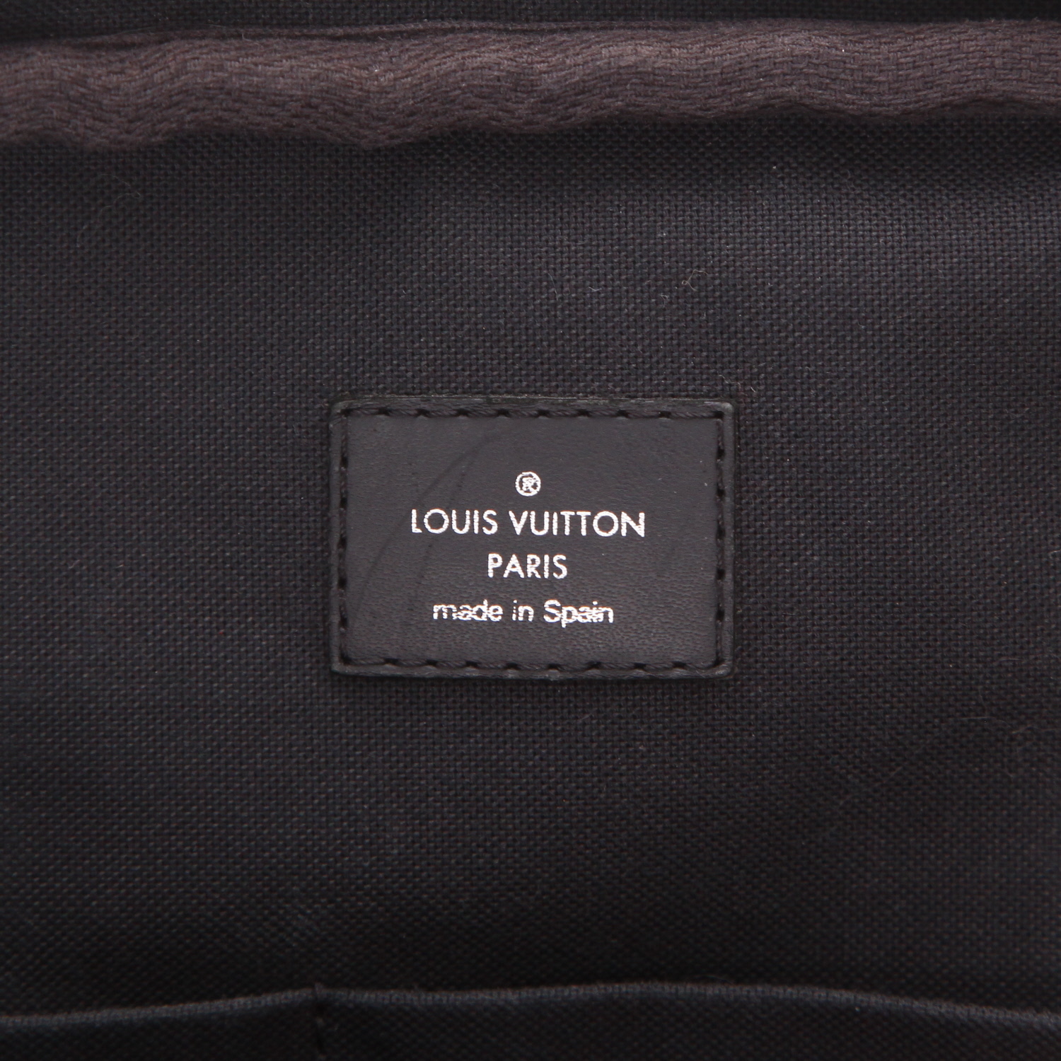 Louis Vuitton  Porte documents Voyage shoulder bag  damier graphite canvas  and black leather - Detail D2
