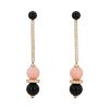 Cartier Evasions Joaillières pendants earrings in pink gold, opal and onyx - 00pp thumbnail