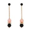 Cartier Evasions Joaillières pendants earrings in pink gold, opal, diamonds, opal and onyx - 00pp thumbnail