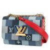 Bolso de mano Louis Vuitton  Twist en lona denim azul y cuero rojo - 00pp thumbnail