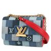 Borsa Louis Vuitton  Twist in tela denim blu e pelle rossa - 00pp thumbnail