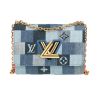 Bolso de mano Louis Vuitton  Twist en lona denim azul y cuero rojo - 360 thumbnail