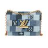 Louis Vuitton  Twist handbag  in blue denim canvas  and red leather - 360 thumbnail