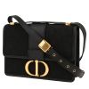 Bolso de mano Dior  30 Montaigne en lona negra y cuero negro - 00pp thumbnail