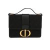 Dior  30 Montaigne handbag  in black canvas  and black leather - 360 thumbnail