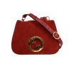 Gucci  Blondie large model  handbag  in red suede - 360 thumbnail