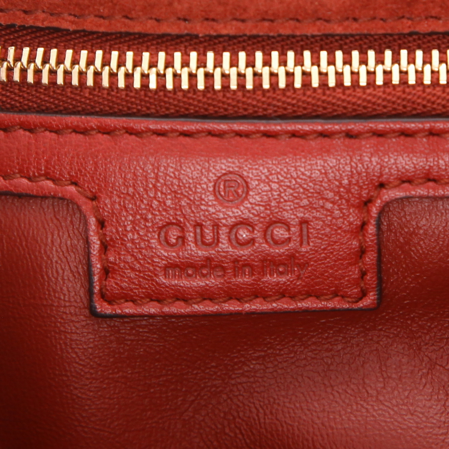 Gucci  Blondie large model  handbag  in red suede - Detail D2