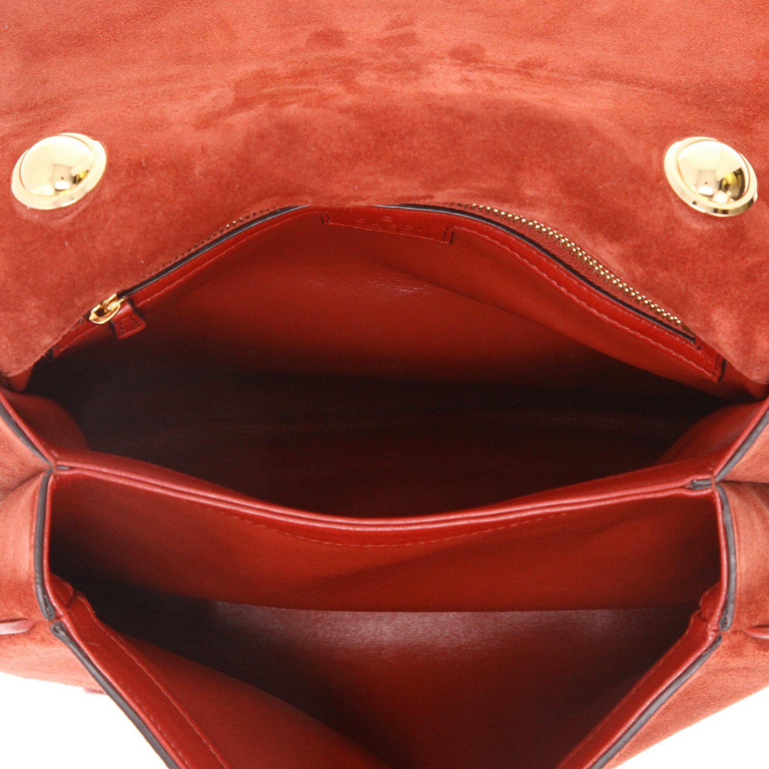 Bolso de mano Gucci  Blondie modelo grande  en ante rojo - Detail D3