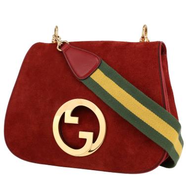 Bolso de mano Gucci  Blondie modelo grande  en ante rojo