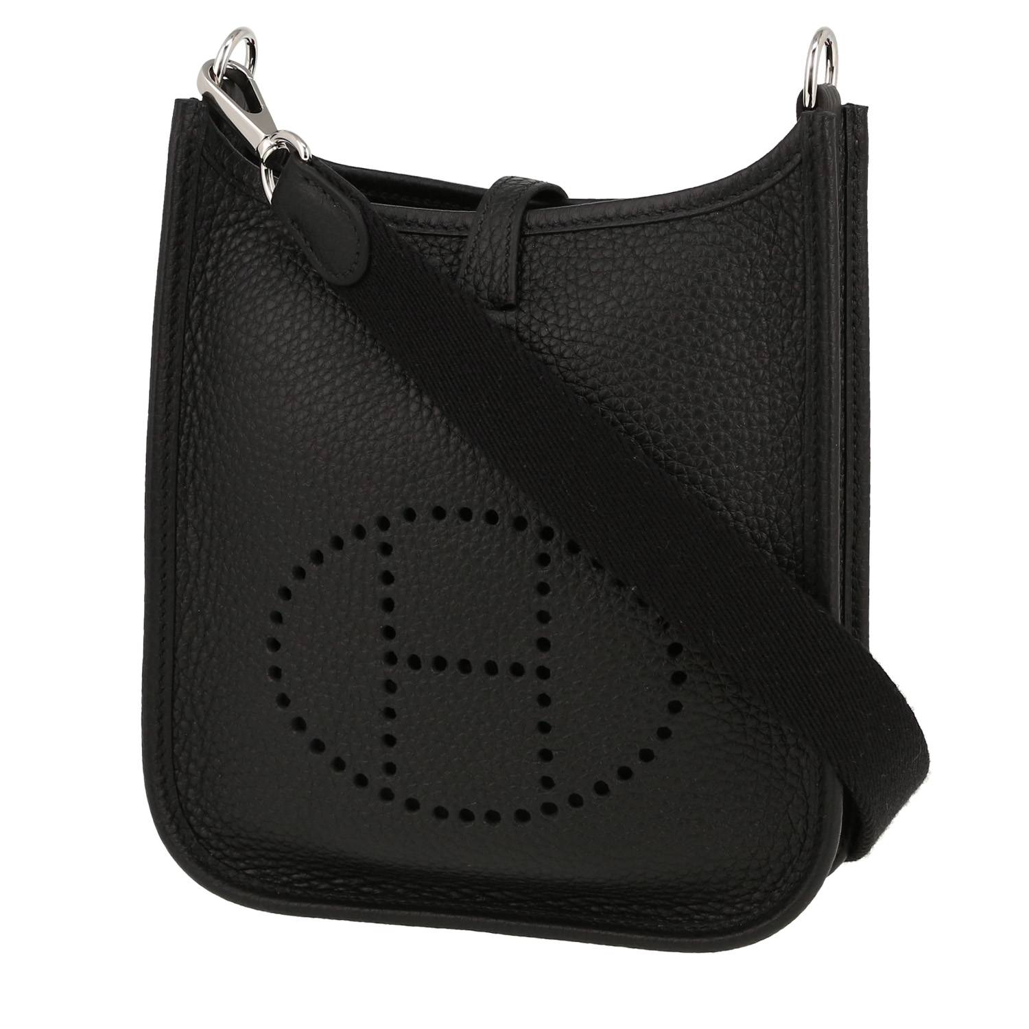 Mini Evelyne Shoulder Bag In Black Leather Taurillon