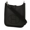 Bolso bandolera Hermès  Mini Evelyne en cuero taurillon clémence negro - 00pp thumbnail