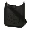 Hermès  Mini Evelyne shoulder bag  in black leather taurillon clémence - 00pp thumbnail
