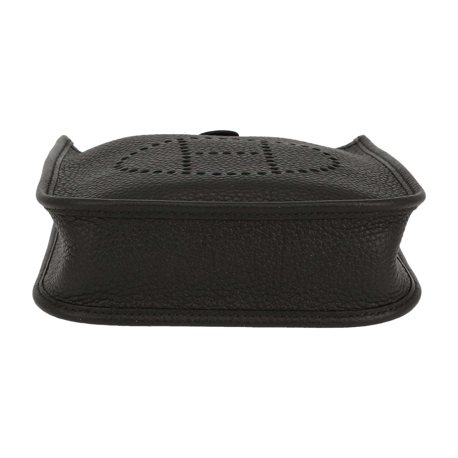 Bolso bandolera Hermès  Evelyne 16 cm en cuero taurillon clémence negro - Detail D1