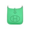 Bolso bandolera Hermès  Mini Evelyne en cuero taurillon clémence Vert Menthe - 360 thumbnail