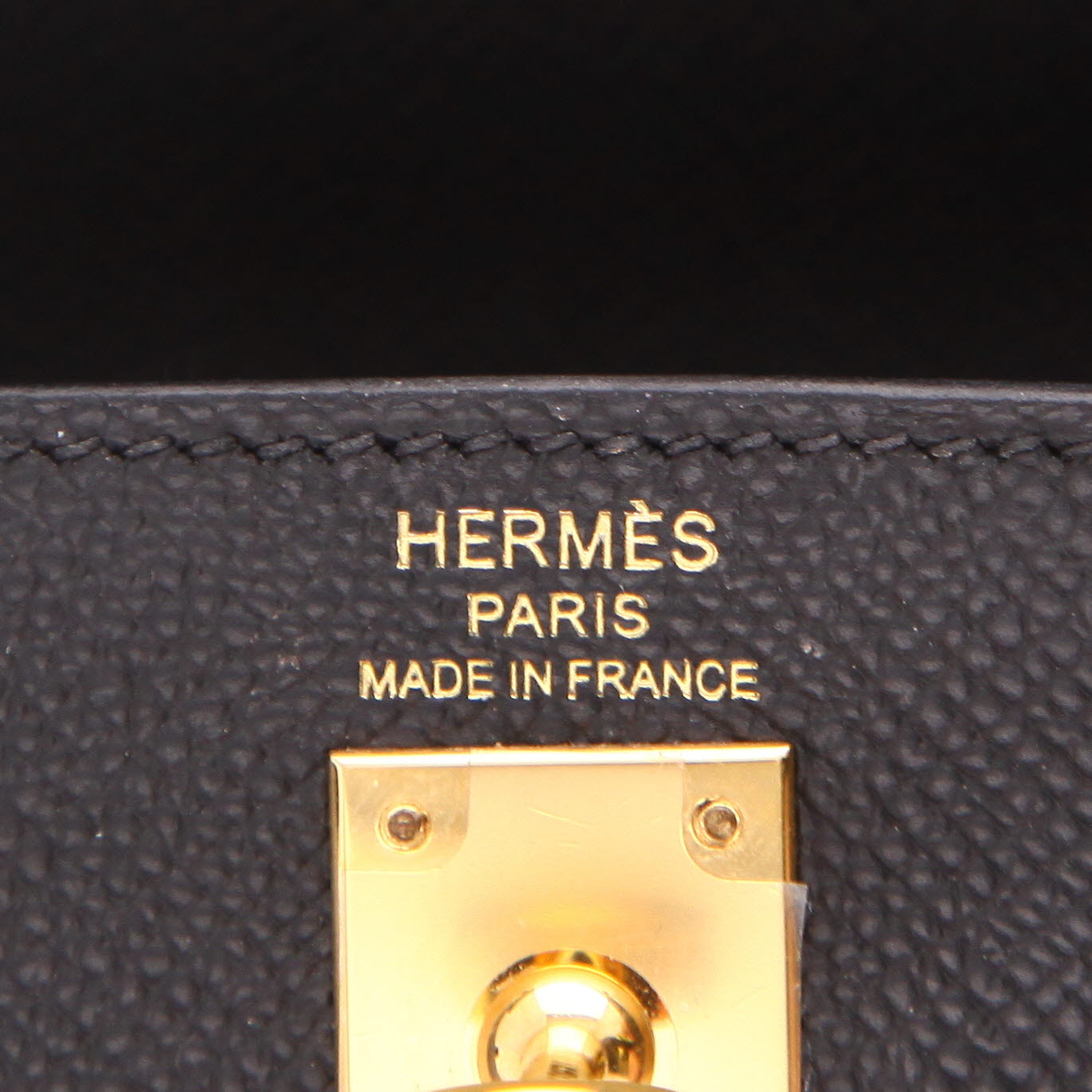 Borsa Hermès  Kelly 25 cm in pelle Epsom nera - Detail D2